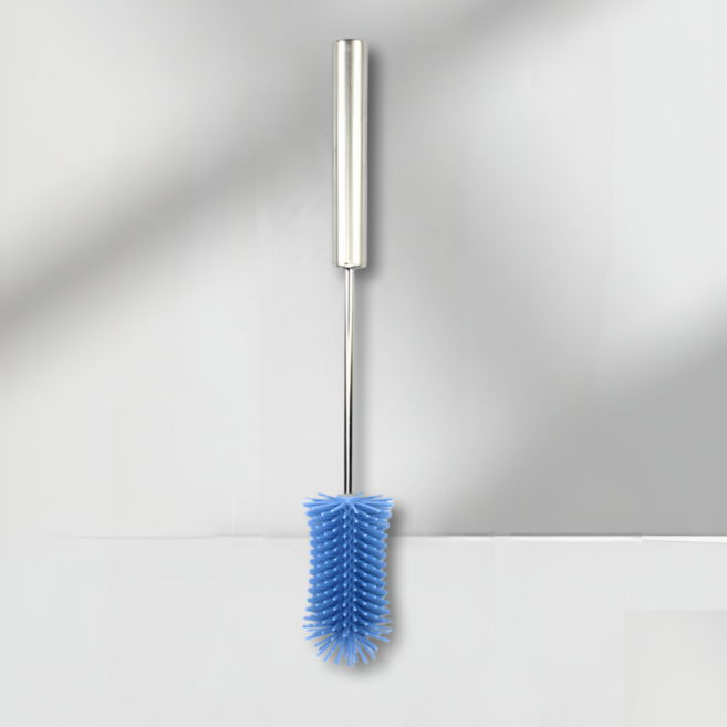 날다옥쓰 손쉬운 반자동 회전 물병 실리콘 브러쉬, 1개, 블루