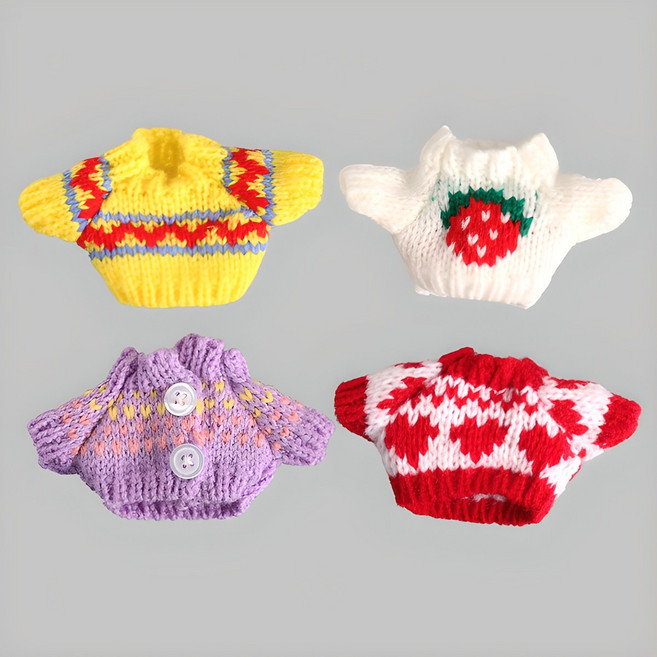 모핸 모루인형 옷 4종 세트(마카롱), 1개