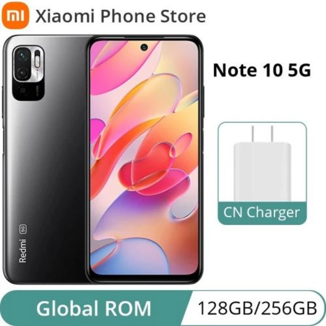 글로벌 롬 샤오미 레드미 노트 10 5G 128GB 7nm 치수 700 옥타코어 65 디스플레이 48MP 카메라 5000mAh 핸드폰 중국 버전, 없음, 2.Standard  4GB 64GB Green - 쿠팡