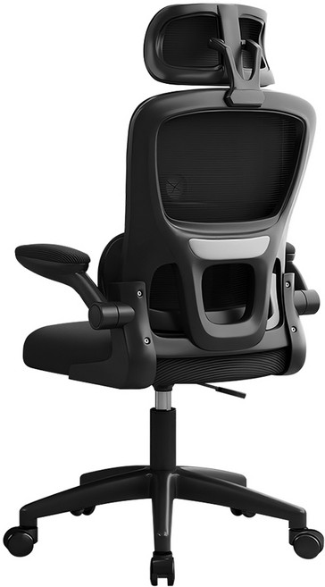 極美家居 腰部支撐辦公椅 人體工學椅, 全黑色-乳膠坐墊+懸浮腰托+2D頭枕, 黑色