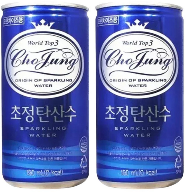 일화 초정탄산수 플레인 190ml x 60캔 (30캔x2박스), 60개