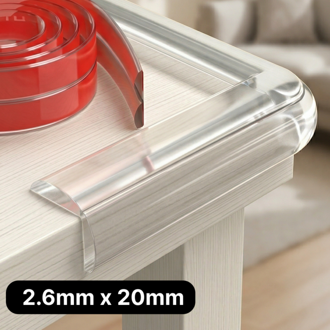 그레나 투명 모서리 보호대 잘라쓰는 테이프형, 2개