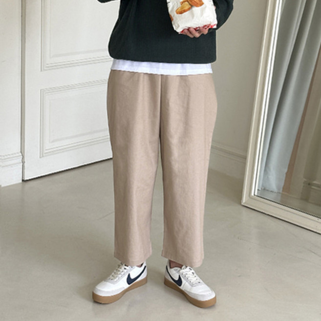 데이즈 남성용 9부 배기 와이드 벌룬 밴딩 팬츠