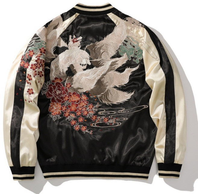 요코스카 구미호 자수 스카잔 자켓 스카쟌 바람막이 트랙자켓 프리미엄