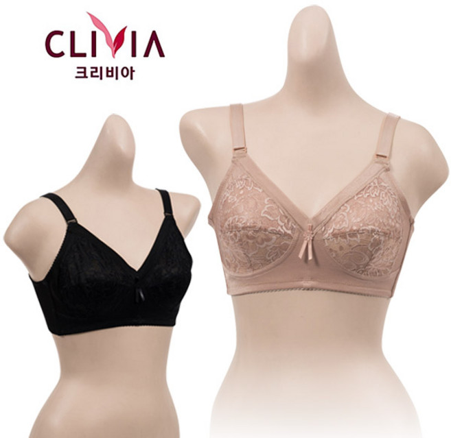 크리비아 체형보정 빅사이즈 노와이어 3단브라(A/B/C/D컵) BR2000