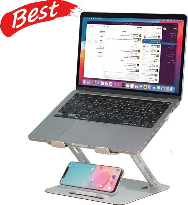 노트북 & 휴대폰 듀얼 거치대, 1개, 실버