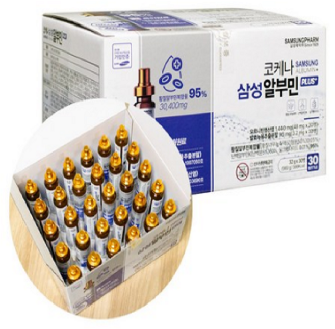 삼성제약 마시는 알부민 영양제 고함량 3000mg 1개월분(30병), 120개, 32g
