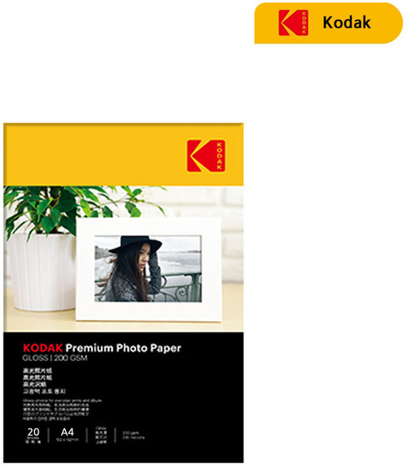 코닥 3R 4R 5R 6R 8R A4 A3 고광택 사진인화지 포토용지 3x5 4x6 5x7 6x8 8x10, 5R 200g(100매)