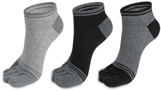 100% 천연 순면 국산 남성 봄 유니키 발가락 발목양말 세트