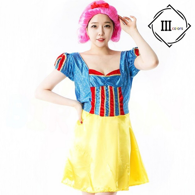 동화 속 주인공 예쁜 공주 원피스 성인 여성 귀여운 캐릭터