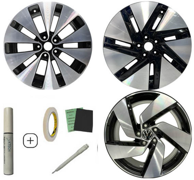다이아몬드실버 알로이 휠 페인트 도색 복원 수리 붓펜 (K00045)
