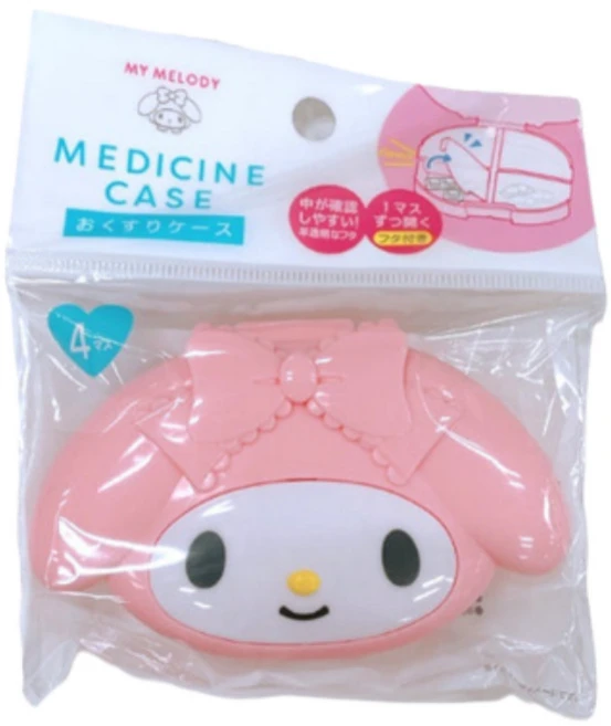 산리오 휴대용 알약케이스 여행용 약 보관함 알약통, 마이멜로디, 1개 - 쿠팡