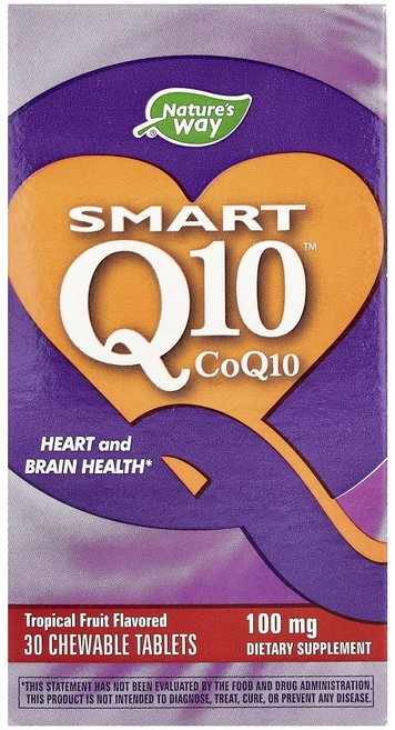 Nature's Way Smart Q10™ 열대 과일 100mg 츄어블 30정, NaturesWaySmartQ10열대과일100mg츄어블, 1개 - 쿠팡