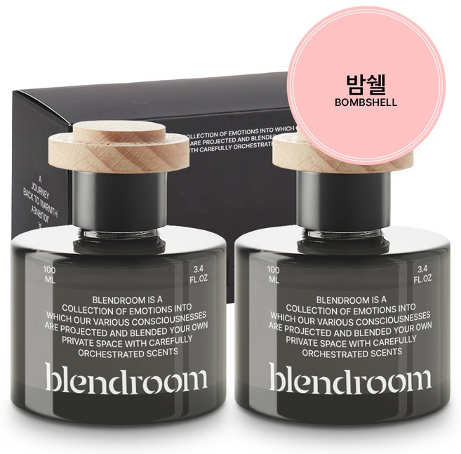 블랜드룸 고급형 디퓨저 1+1, 2개, 밤쉘100ml