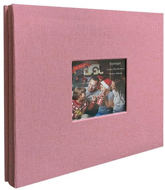 데일앤드 초음파 사진 인생네컷 성장 앨범 대용량 포토북 접착식 앨범 30매, 핑크