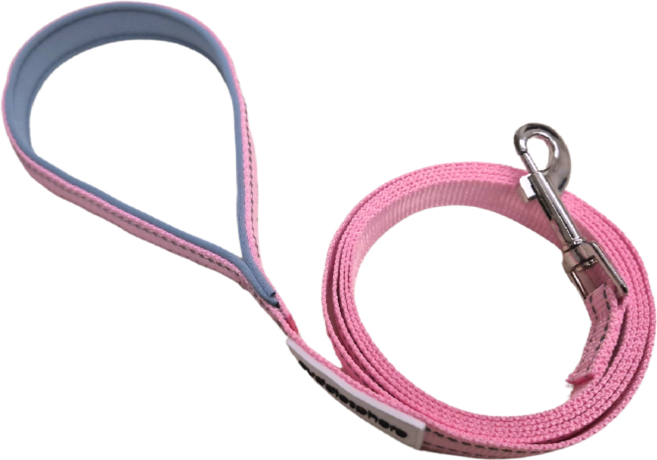 커들스피어 강아지 소프트쿠션 초경량 컴포트 리드줄, 1개, 핑크