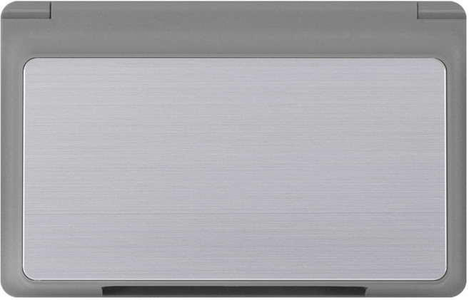 아마루스 실버 방우콘센트 2구 (가로형) 알루미늄, 1개