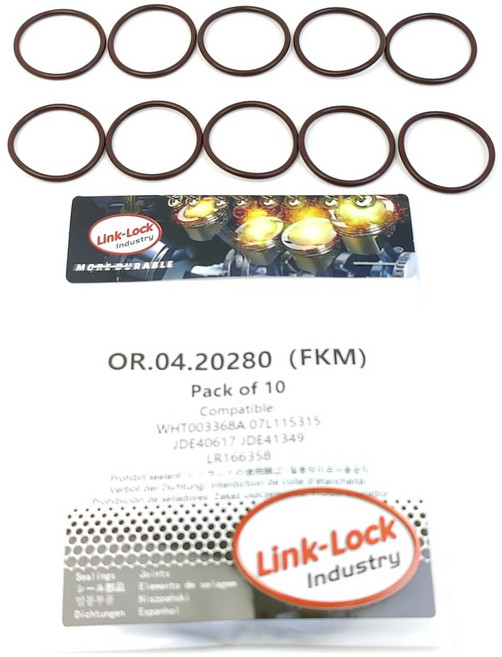 용 오일 압력 조절 밸브 WHT003368A 07L115315 JDE40617 JDE41349 LR166358의 LINK-LOCK 10PCS OR.04.20280 FKM 바이톤