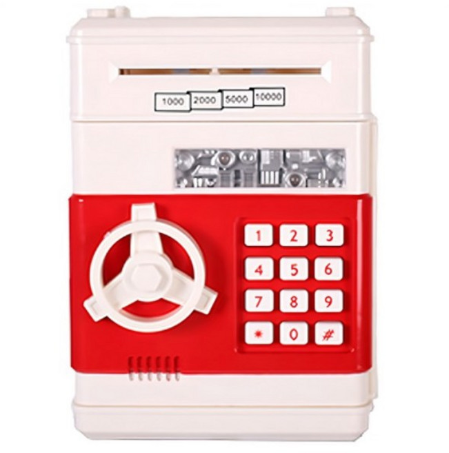 히든템 ATM 미니금고 지폐 저금통, WHITE, 1개