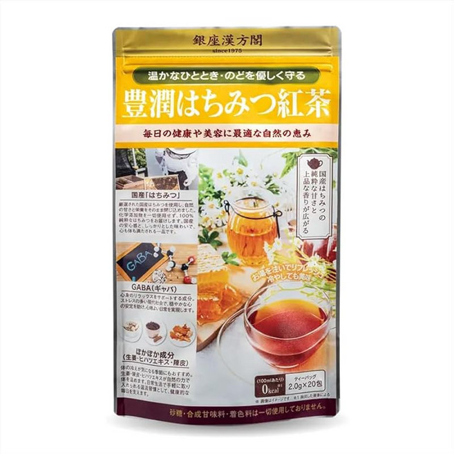 일본 의료 시스템 긴자 한방각 풍윤 꿀 홍차 20포 건강식품/차/일제/M5/Mss*J/꿀/목/윤발/목차/허브차/생강차/건조대책/건강차/국산/GABA/생강/통발추출물 /진피 /몸을