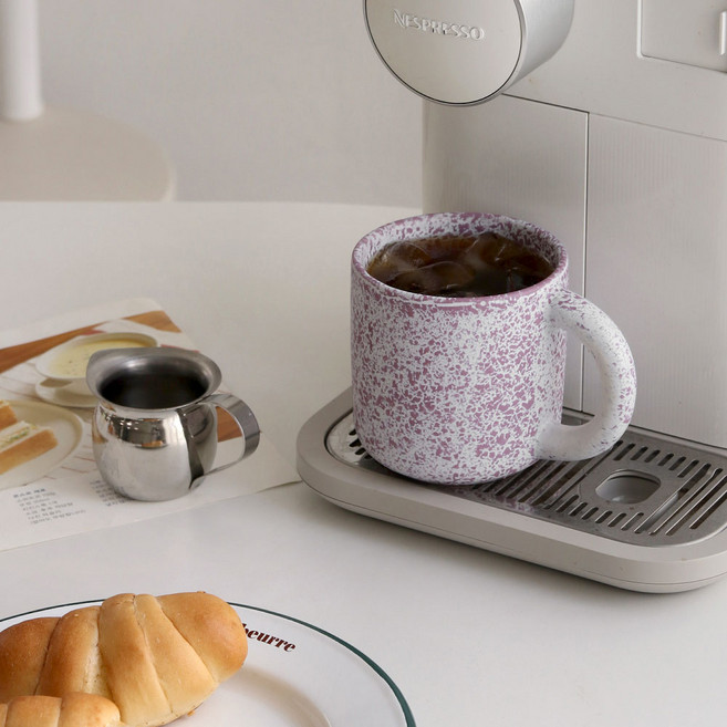 폴 마블 머그컵 라떼잔 컬러 카페머그 360ml 5color 2p세트, 샤이니 라일락 2p세트