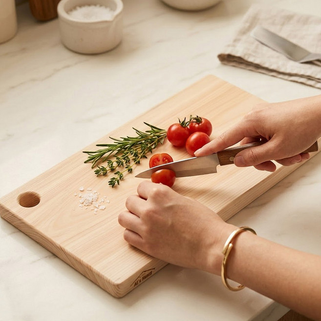 호인트 일본산 편백나무 원목 통도마, 1개, 히노끼