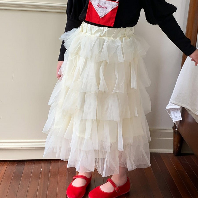 마이슈마켓 아동 캉캉스커트 여아 프릴 롱스커트 유아 롱치마