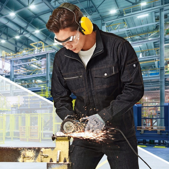 KC인증 춘추 스판 청작업복 용접복 용접작업복