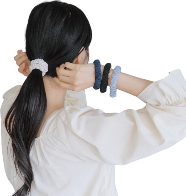 미니 슬림 헤어 슈슈 스크런치 곱창 밴드 머리끈