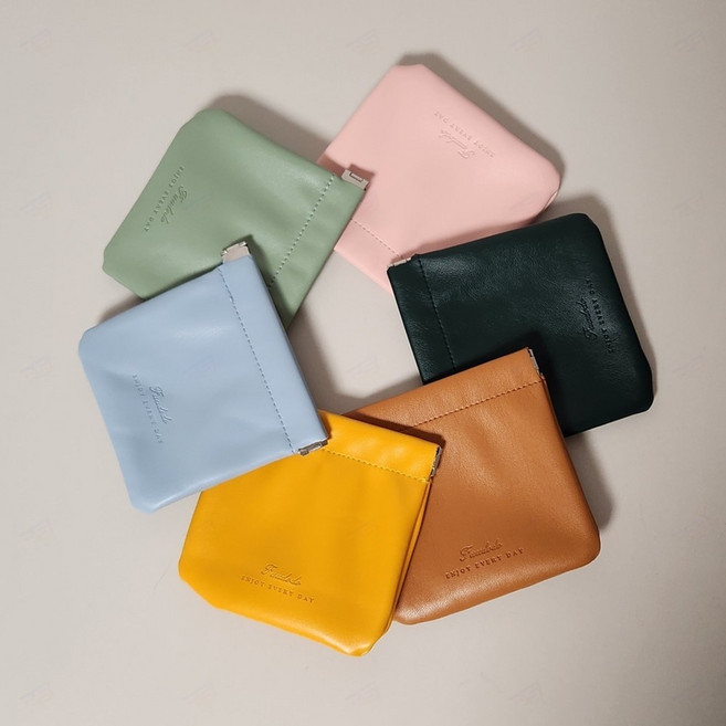 보조 수납 여성용품 트래블 가방속 휴대용 똑딱이 뷰티 클러치 로션 생리대파우치 정리함 속가방 손가방 자석파우치 케이스 약통 다용도 화장품파우치 핸드폰 이어폰 파우치백 레더파우치