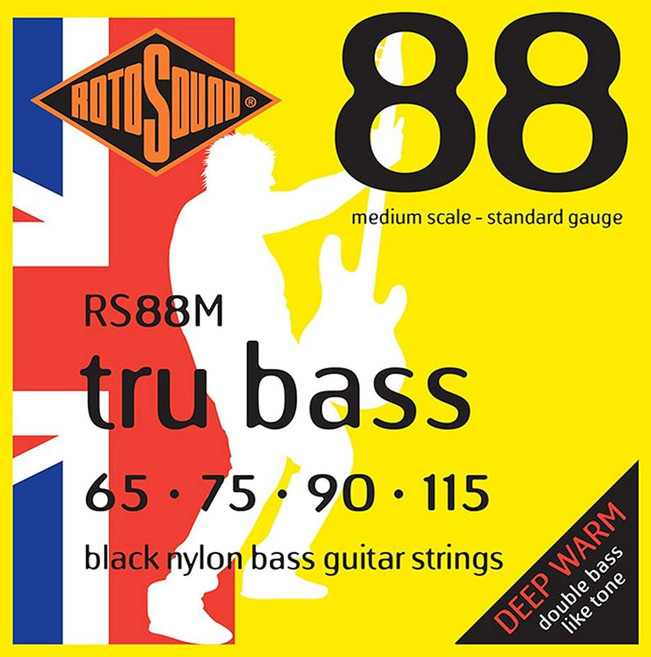 로토사운드 RS88LD 블랙 나일론 플랫와인드 베이스 기타 65 75 100 115