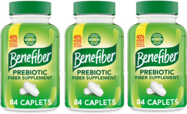 Benefiber 베네파이버 프리바이오틱 식이섬유 보충제 84캡슐, 3개, 84정