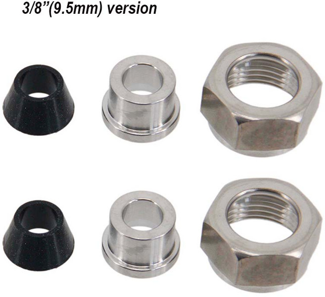 호환 자키 박스 식품 등급 스테인레스 실리콘 홈브루 맥주 케깅 부품 접촉 생크코일 압축 피팅 세트 8mm 9., 02 9.5mm version, 1개