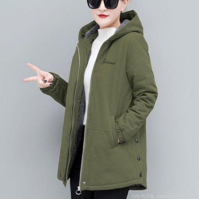 라오농 여성 기모 야상 자켓 후드집업 점퍼 아우터 겨울 77 +d2506LL