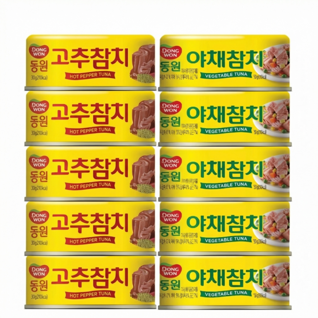 동원 야채참치 150g x5개+고추참치 150g x5개, 10개