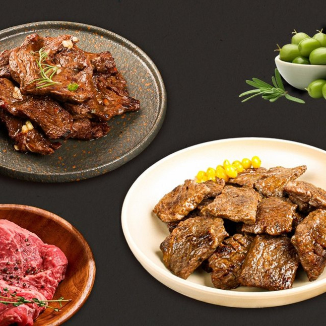 [쇼핑엔티] 구본길 양념 안창살 구이 300g x 2팩 + 토시살 구이 300g x 2팩, 없음