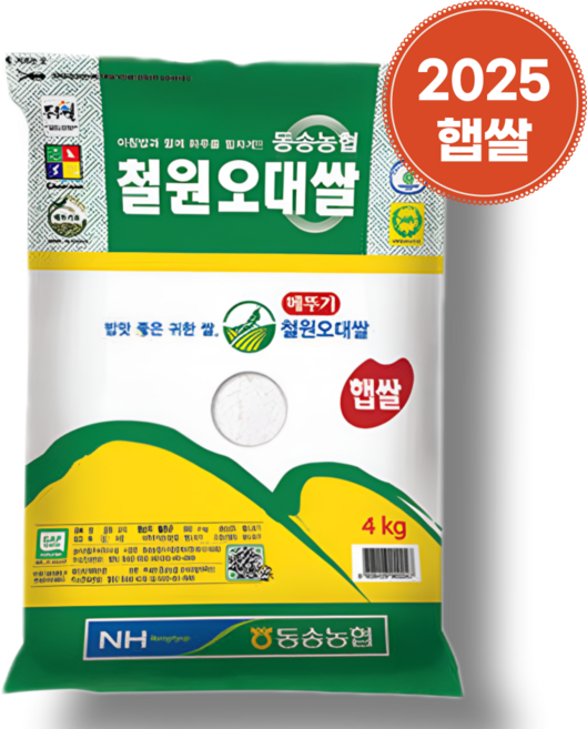 동송농협 철원오대쌀 4kg 2025년 햅쌀, 상, 1개