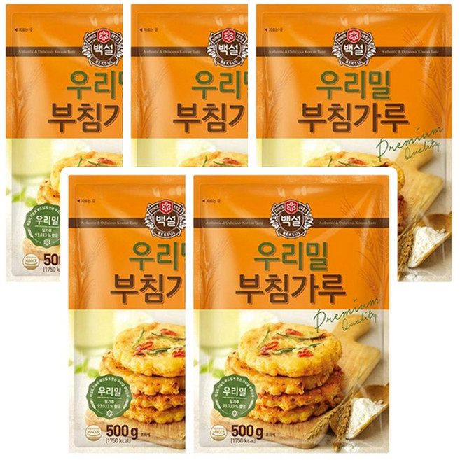 CJ제일제당 [CJ제일제당] 백설 우리밀 부침가루 500g x 5개