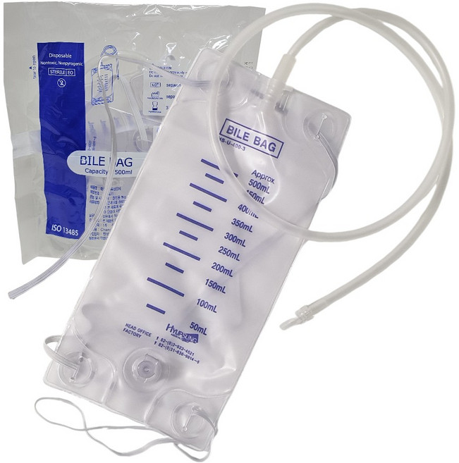 협성메디칼 바일백 500ml U-400-3 담즙백 체액저장백 일회용 멸균, 5개