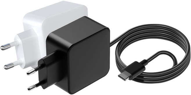 엘지 그램 올뉴그램 호환 충전기 USB C타입 65W PD 아답터 2m | C타입 케이블일체형 | LG 노트북 갤럭시북 맥북 태블릿 호환, 블랙