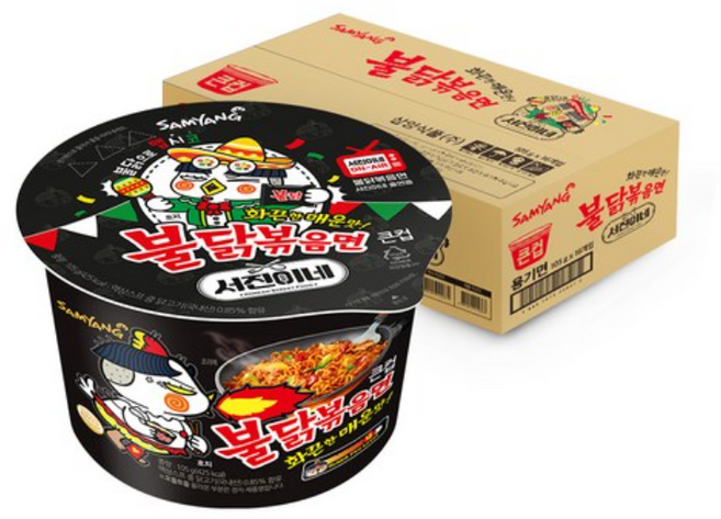 tvN 서진이네 삼양불닭볶음면 큰컵 105g 멕시코불닭, 16개