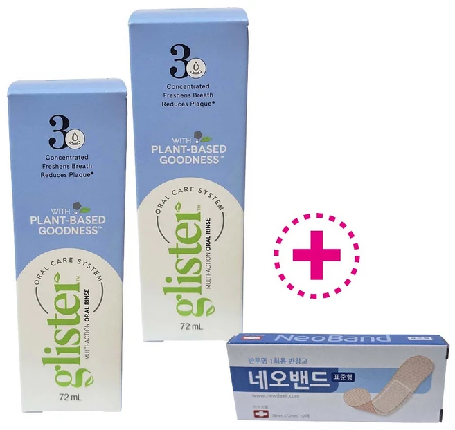 암웨이 마우스워시액 72ml 2ea+일회용 네오밴드 1갑 - 쿠팡