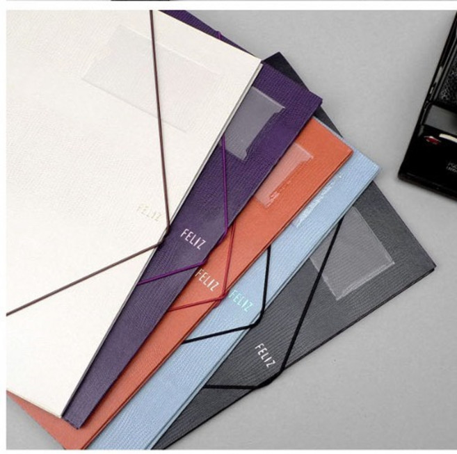 펠리즈화일 Feliz 유광 밴더홀더화일 명함꽂이화일 커버밴드화일 밴더화일 덮게파일 [유진스토어], 하늘