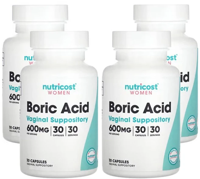 뉴트리코스트 여성용 붕산 질정 600mg 30캡슐, 30정, 4개 - 쿠팡