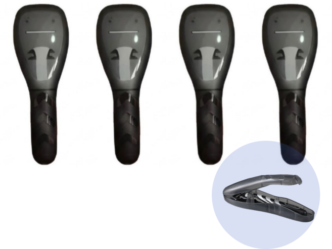 모어벨 휴대용 면도기 케이스 보관함 여행 운동 출장 블랙, 4개입, 1세트