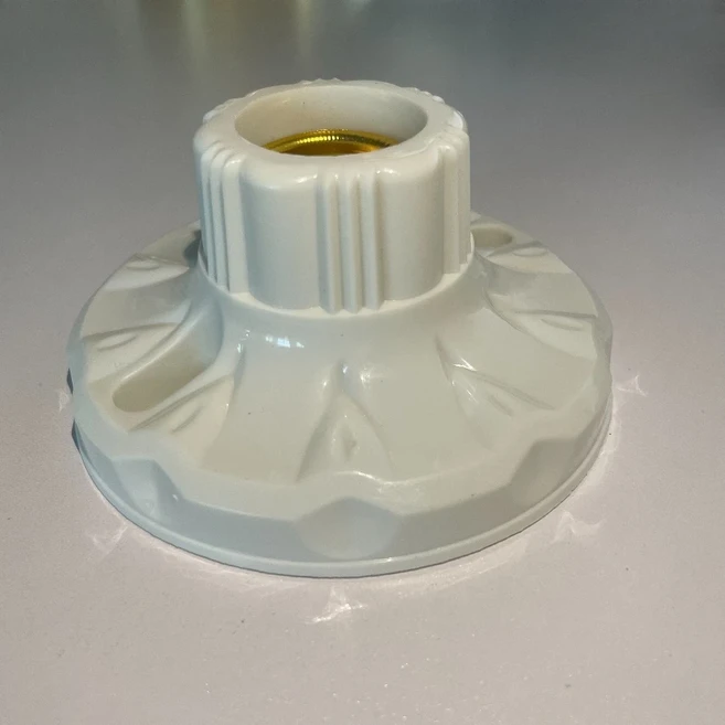 5/6/10PCS E27 스크류 캡 조명 천장 고정베이스 화이트 골드 램프 홀더 스탠드 소켓 전구, E27에 대하여, AA 1PC E27