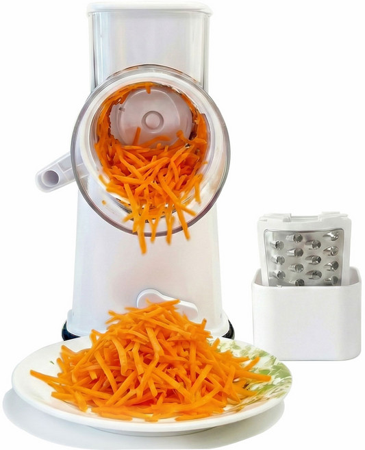 리빙블러썸 넓은 투입구 야채 회전채칼, 1개, 화이트