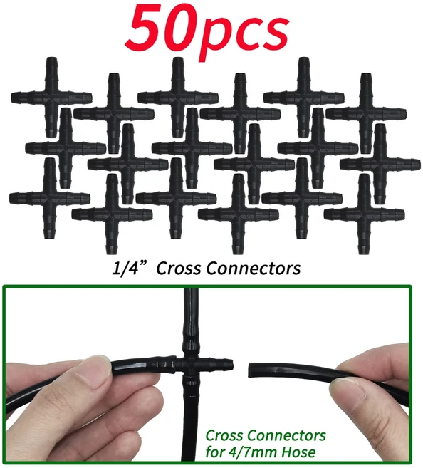 점적호스 관수자재 농업용 50-200PCS 1/4 C 형 후크 고정 줄기 지지대 홀더 스테이크 4/7mm 호스 화분 물방울 관개 피팅 온실, [21] B-50PCS, 1