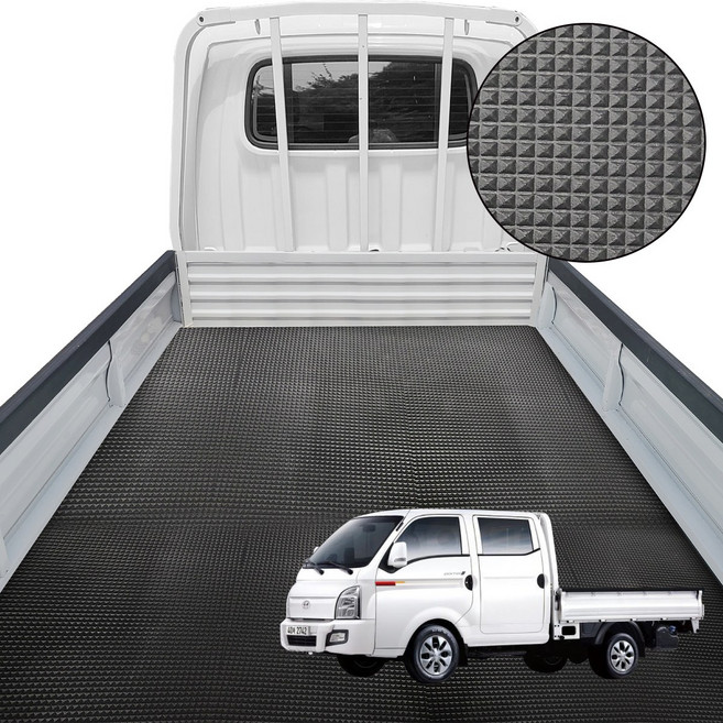 예스카 포터2 봉고3 라보 다마스 적재함 매트 TPR 고무매트 고무판 장축 초장축 특장차, 포터2 1톤 더블캡 초장축 (163x218)