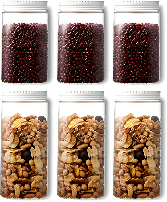 락앤락 도어포켓 캐니스터 750ml 3p + 1L 3p, 6개, 1세트